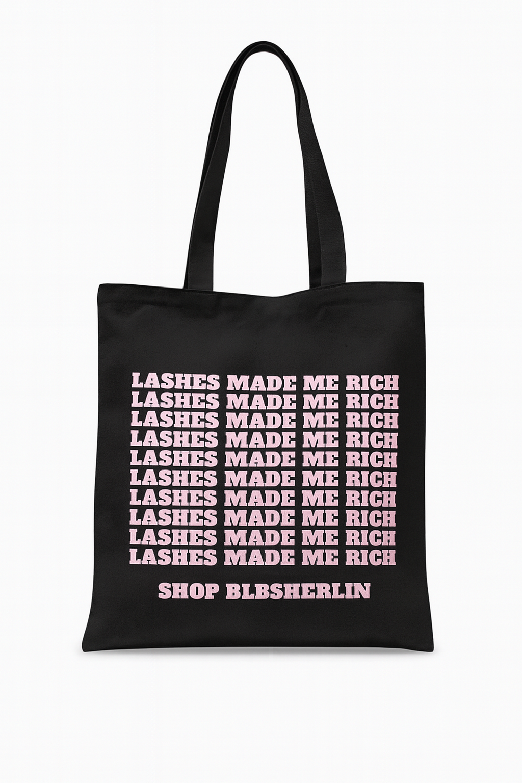 Lashes made me rich tote bag